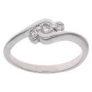 18ct White Gold 0.25ct Brilliant Cut Diamond Trilogy Ring