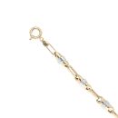 14ct Yellow And White Gold Greek Key Bracelet 8"