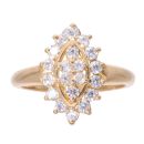 18ct Yellow Gold Cubic Zirconia Cluster Ring