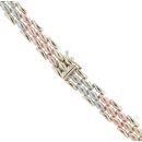 9ct Yellow, White and Rose Gold Collarette Chain 16"