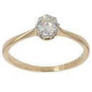 14ct Yellow Gold 0.33ct Brilliant Cut Diamond Solitaire Ring