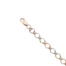 9ct Yellow White and Rose Gold Fancy Bracelet 7.5"