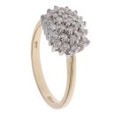 9ct Yellow Gold 0.50ct Brilliant Cut Diamond Cluster Ring