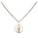 9ct Yellow Gold St Christopher Pendant And Chain 20"