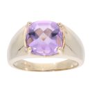 9ct Yellow Gold Amethyst Signet Ring