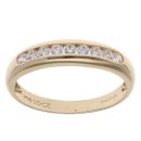 14ct Yellow Gold Cubic Zirconia Half Eternity Ring