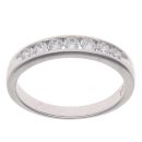 18ct White Gold 0.35ct Brilliant Cut Diamond Half Eternity Ring