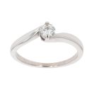 9ct White Gold 0.25ct Diamond Twist Solitaire Ring