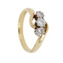 18ct Yellow Gold 0.35ct Diamond Trilogy Ring