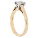 18ct Yellow Gold 1.00ct Princess Cut Diamond Solitaire Ring