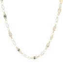 14ct Yellow and White Gold Greek Key Fancy Chain 18"