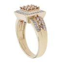 9ct Yellow Gold 0.85ct Diamond Cluster Ring