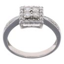 18ct White Gold 0.50ct Diamond Cluster Ring