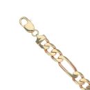 9ct Yellow Gold Figaro Bracelet 8.5"
