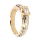 18ct White And Yellow Gold 0.40ct Diamond Solitaire Ring