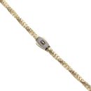 14ct Yellow And White Gold Monaco Spin Pave Lock Twist Chain 26"