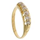 18ct Yellow Gold 0.70ct Old Cut Diamond Half Eternity Ring