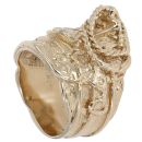 9ct Yellow Gold Patterned Saddle Ring