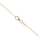 18ct Yellow Gold 0.30ct Brilliant Cut Diamond And Sapphire Cluster Pendant And Chain 16"