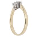 9ct Yellow Gold Cubic Zirconia Three Stone Ring