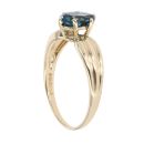 9ct Yellow Gold Blue Topaz Single Stone Ring