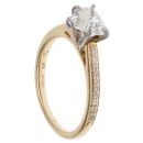 18ct Yellow Gold 1.10ct Heart Cut Diamond Solitaire Ring