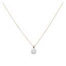 Lab Grown 9ct Yellow Gold 1.00ct Diamond Solitaire Pendant and Chain 18"