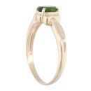 9ct Yellow Gold Diopside Single Stone Ring