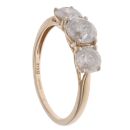 9ct Yellow Gold 2.20ct Brilliant Cut Diamond Trilogy Ring