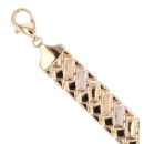 14ct Yellow And White Gold Plaited Bracelet 7.5"