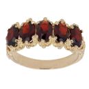 9ct Yellow Gold Garnet Five Stone Ring