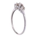 9ct White Gold 0.50ct Champagne Diamond Trilogy Ring