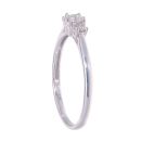 9ct White Gold 0.25ct Diamond Trilogy Ring