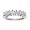 18ct White Gold 1.13ct Diamond Half Eternity Ring