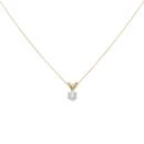 18ct Yellow Gold 0.35ct Brilliant Cut Diamond Solitaire Pendant and Chain 18"