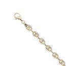14ct Yellow Gold Button Bracelet 8.5"
