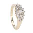 9ct Yellow Gold 0.65ct Diamond Cluster Ring by Anya Belle
