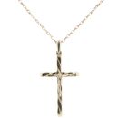 9ct Yellow Gold Crucifix Pendant and Belcher Chain 20"
