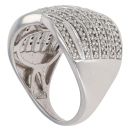 18ct White Gold 0.50ct Brilliant Cut Diamond Five Row Fancy Ring