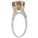 9ct White Gold Cubic Zirconia and Citrine Solitaire Ring