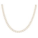 9ct Yellow Gold Curb Square Chain 20"