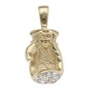9ct Yellow Gold Cubic Zirconia Boxing Glove Pendant
