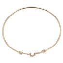 9ct Yellow Gold 0.05ct Diamond Hinged Bangle