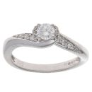 9ct White Gold 0.33ct Brilliant Cut Diamond Solitaire Ring