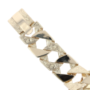 9ct Yellow Gold Patterned Curb Bracelet 9.5"