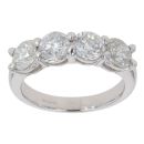 18ct White Gold 2.33ct Brilliant Cut Diamond Four Stone Ring