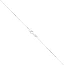 9ct White Gold Halo Cubic Zirconia Pendant & Chain 16"