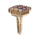 9ct Yellow Gold Multi Gemstone Dress Ring