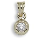 9 Carat Yellow Gold 15pts Rubover Pendant