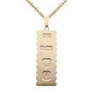 9ct Yellow Gold Ingot Pendant And Chain 20"